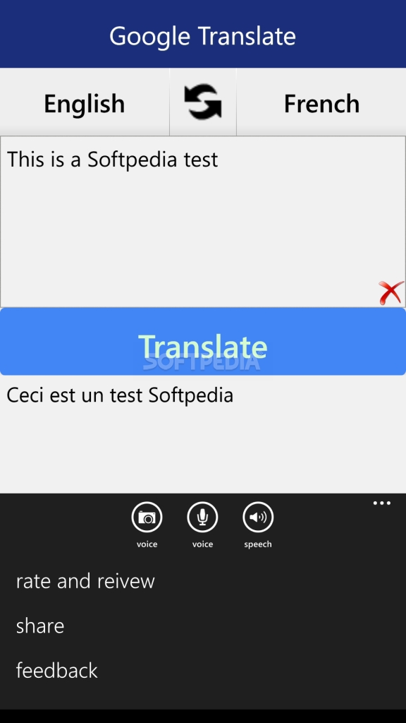 google translate windows app