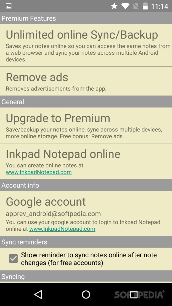 how to delete inkpad notepad account