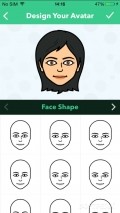 Bitmoji - Define your face shape