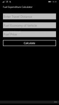 Fuel Expenditure Calculator